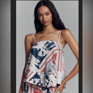 MAEVE STRAPLESS SWINGY SCARF TOP NWT